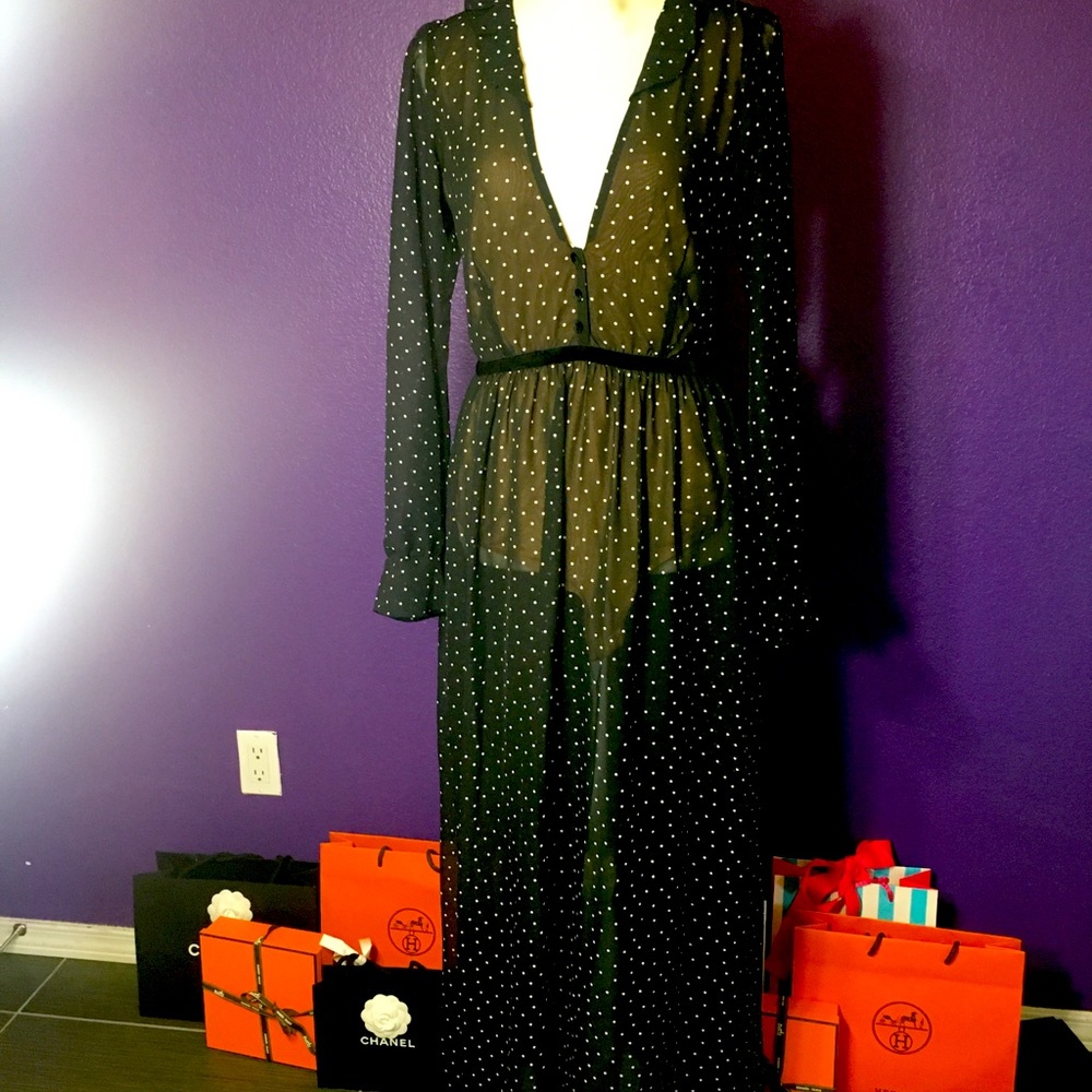 For love and lemons floor length mesh dress